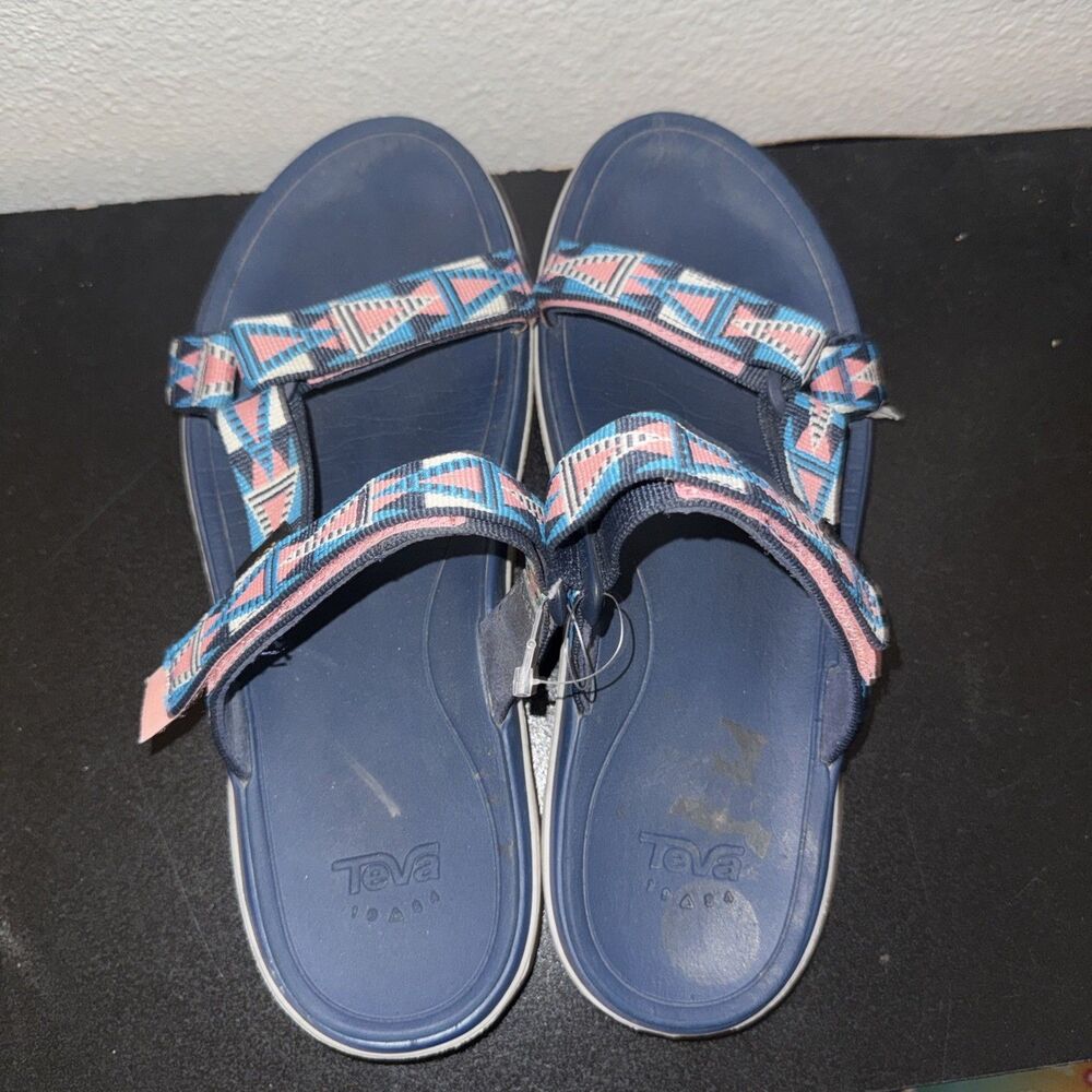 Teva Terra Float Sandals size 9 Pink Blue Tribal Straps Lightweight Hiking - Picture 5 of 7